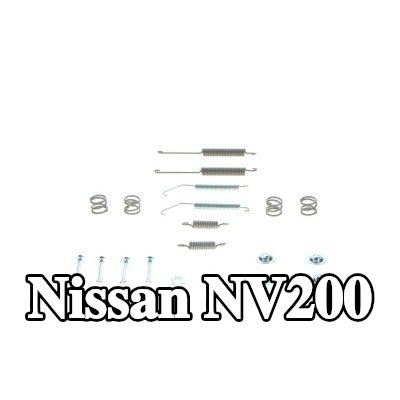 BOSCH مجموعة تركيب حذاء الفرامل مع نوابض — Nissan Nv200
