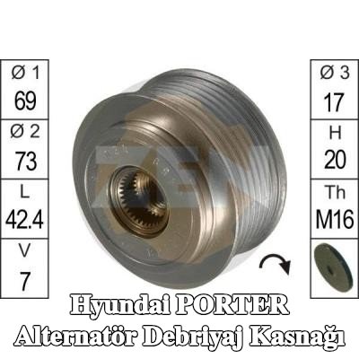 ERA Alternatör debriyaj kasnağı — Hyundai Porter