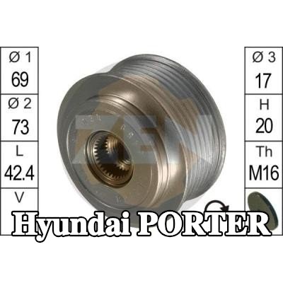 ERA بكرة قابض المولد — Hyundai Porter