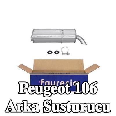 HELLA Arka susturucu Arka, montaj parçaları ile — Peugeot 106