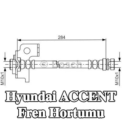 BOSCH Fren hortumu 284mm — 2005 Hyundai Accent