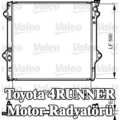 VALEO Motor radyatörü Alüminyum, soğutma sıvısı regülatörü olmadan — Toyota 4runner