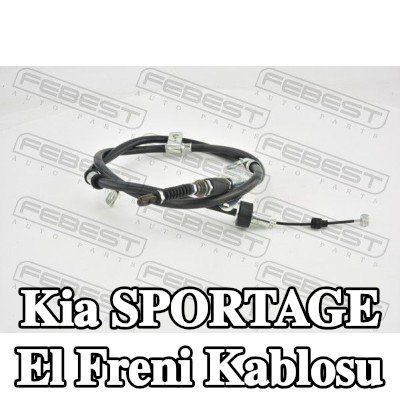 FEBEST El freni kablosu Sol Arka, 1470mm — 2004 Kia Sportage