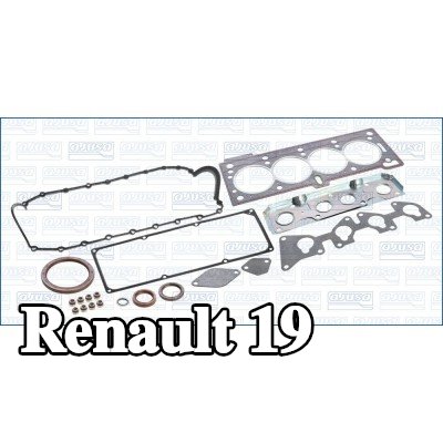 AJUSA مجموعة حشيات كاملة, محرك مزود بحشية رأس الأسطوانة, مع أختام ساق الصمام — Renault 19