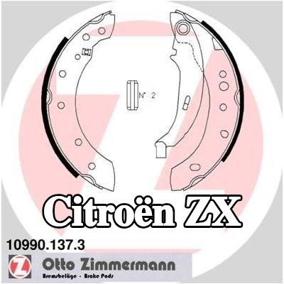 ZIMMERMANN فرامل اليد للمحور الخلفي, الصورة تتوافق مع نطاق التوريد — Citroën Zx