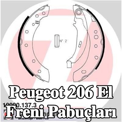 ZIMMERMANN El freni pabuçları Arka Aks, Fotoğraf, tedarik kapsamına uygundur — Peugeot 206