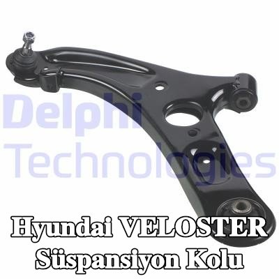 DELPHI Sol Süspansiyon Kolu, Alt, Çelik Sac, bilyeli mafsal ile — Hyundai Veloster