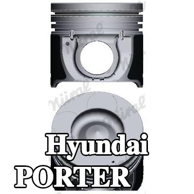 NÜRAL مكبس مع قناة تبريد, مع حامل حلقة المكبس — Hyundai Porter