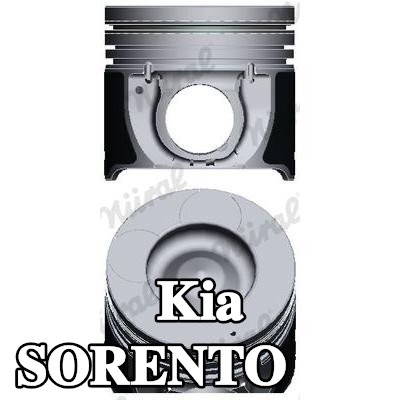 NÜRAL مكبس مع قناة تبريد, مع حامل حلقة المكبس — 2011 Kia Sorento