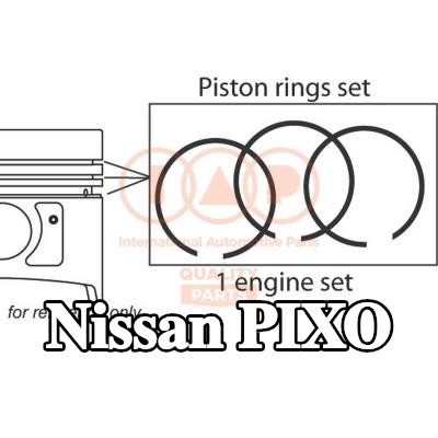 IAP QUALITY PARTS مجموعة حلقات المكبس — Nissan Pixo