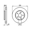 BOSCH Fren diski Dış Çap: 296mm, Havalandırmalı, içten havalandırmalı, Yağlanmış — 2012 Toyota Avalon (4)