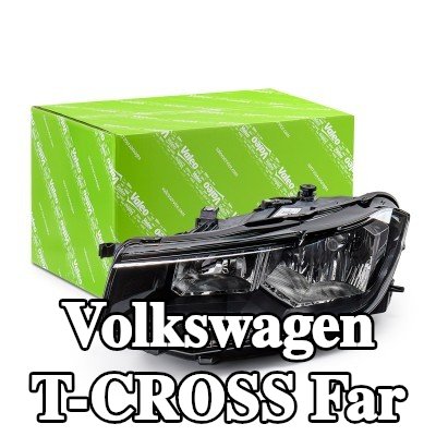 VALEO Far Sol, far seviyeleme motorlu, sinyal lambası ampullü, kısa far ampullü — Volkswagen T-cross