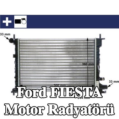 MAHLE Klipsli motor radyatörü, aksesuarlarla, tutuculu — 2000 Ford Fiesta