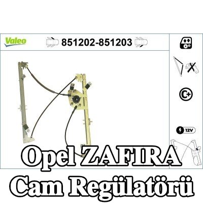 VALEO Cam regülatörü Sağ Ön, Elektrikli, elektrik motoru olmadan — 2016 Opel Zafira