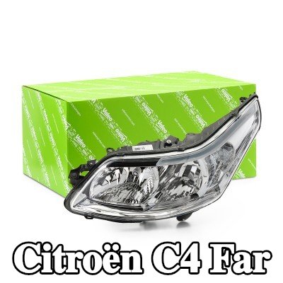 VALEO Far ORİJİNAL PARÇA, Sol, H1, H7, far seviyeleme motorlu, Gösterge Rengi: şeffaf — 2011 Citroën C4