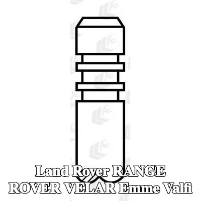 AE Emme valfi Krom kaplı valf gövdesi, Sertleştirilmiş valf sapı ucu — 2017 Land Rover Range Rover Velar
