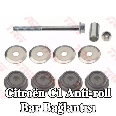 TRW Ön aks sol anti-roll bar bağlantısı, Ön Aks Sağ, 92mm, aksesuarlarla, lastik yatağı ile — Citroën C1