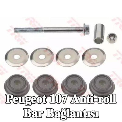 TRW Ön aks sol anti-roll bar bağlantısı, Ön Aks Sağ, 92mm, aksesuarlarla, lastik yatağı ile — Peugeot 107