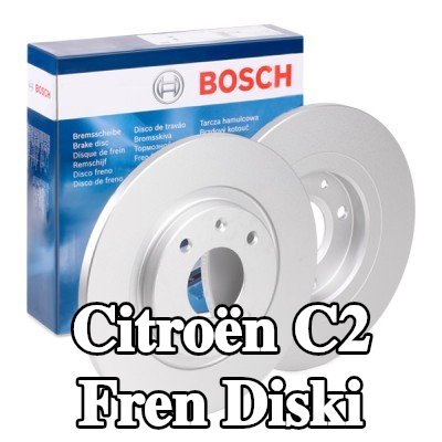 BOSCH Fren diski Dış Çap: 266mm, düz, Kaplamalı — Citroën C2