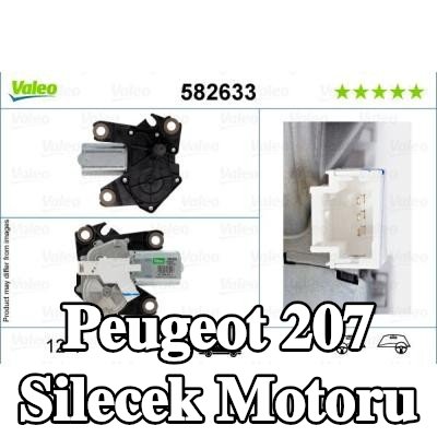 VALEO Silecek motoru Arka, 12V — Peugeot 207
