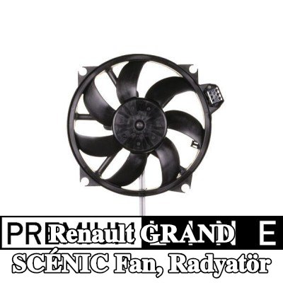 MAHLE Fan, radyatör 400mm, radyatör fanı kapağı olmadan, entegre regülatörlü — 2012 Renault Grand Scénic