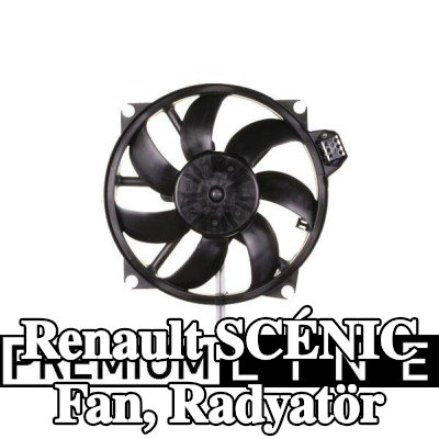 MAHLE Fan, radyatör 400mm, radyatör fanı kapağı olmadan, entegre regülatörlü — 2012 Renault Scénic