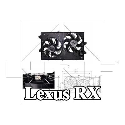 NRF مروحة, المبرد 375mm, مع غطاء مروحة المبرد, مع وحدة تحكم — Lexus Rx
