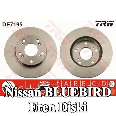 TRW Fren diski Dış Çap: 262mm, Havalandırmalı — 1990 Nissan Bluebird