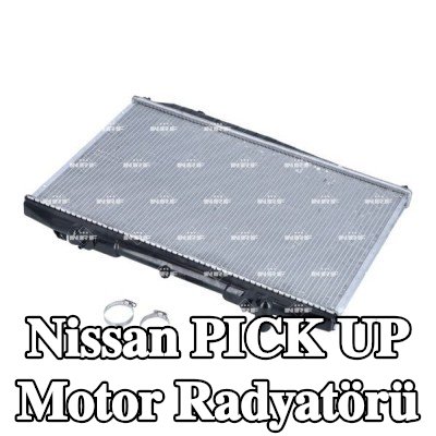 NRF Motor radyatörü Alüminyum, montaj parçaları ile — 2001 Nissan Pick Up