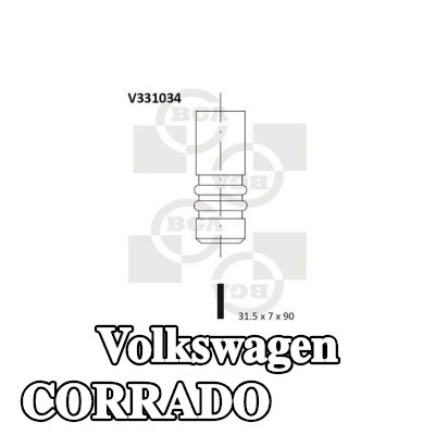 BGA صمام العادم — 1992 Volkswagen Corrado