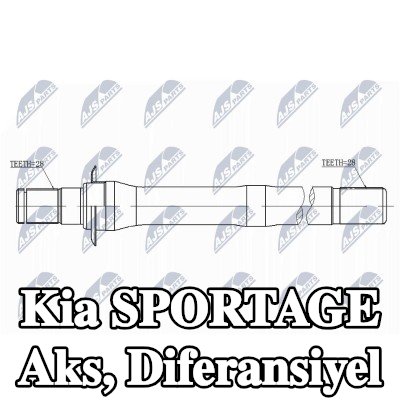 NTY Aks, diferansiyel — Kia Sportage