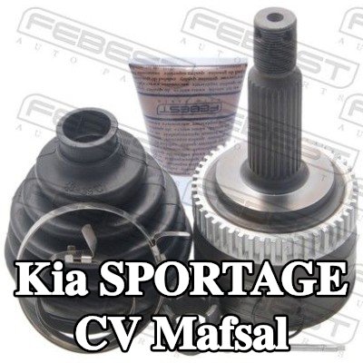 FEBEST CV mafsalı Ön Aks, Tekerlek Tarafı, ABS sensör halkalı — 2002 Kia Sportage
