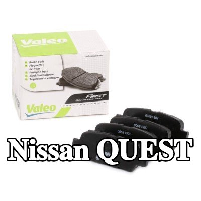 VALEO طقم وسادات الفرامل FIRST, المحور الخلفي, 14mm, بدون لوحة مانعة للصرير — Nissan Quest