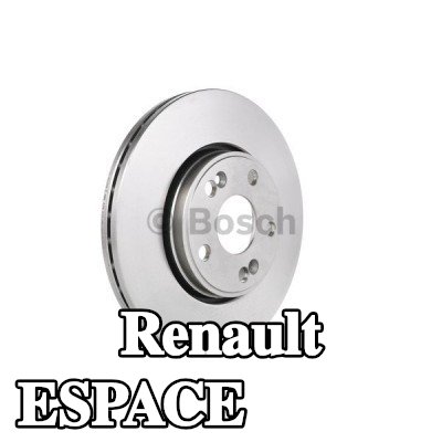 BOSCH القطر الخارجي لقرص المكابح: 280mm, مُهوى, مزود بفتحات تهوية داخلية, مشحم, مع مسامير/براغي — 2001 Renault Espace