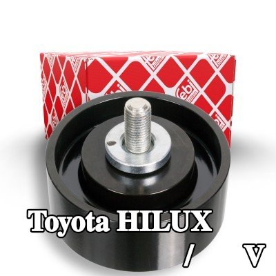 FEBI BILSTEIN بكرة الانحراف/التوجيه, V-ribbed belt Outer Diameter: 70mm, مع برغي — 2012 Toyota Hilux