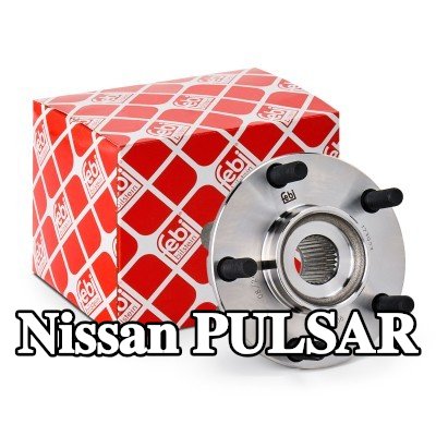 FEBI BILSTEIN مجموعة محامل العجلات للمحور الأمامي الأيسر, المحور الأمامي الأيمن, محمل العجلة المدمج في محور العجلة, مع حلقة مستشعر ABS, مع حلقة مستشعر مغناطيسي مدمجة — Nissan Pulsar