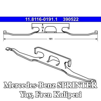 ATE Yay, fren kaliperi — Mercedes-Benz Sprinter
