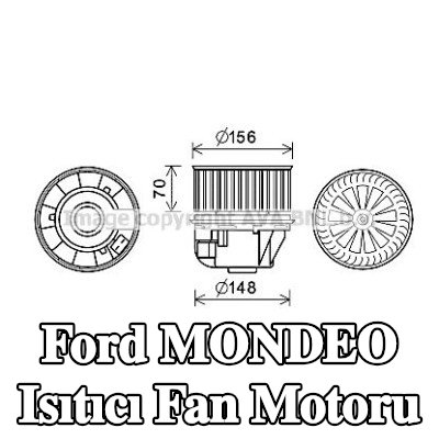 PRASCO Isıtıcı fan motoru — Ford Mondeo