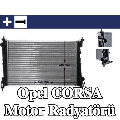 MAHLE Cıvata/vida ile motor radyatörü — 1997 Opel Corsa