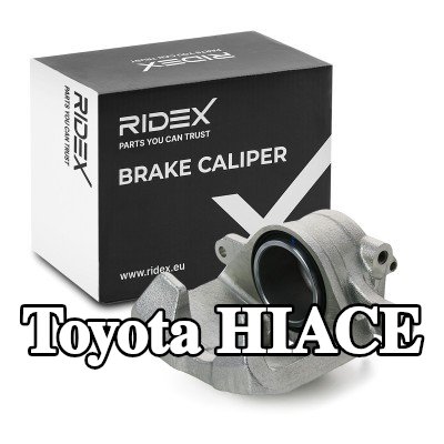 RIDEX مكابح الفرامل للمحور الأمامي, المحور الأمامي الأيسر, بدون حامل, مع إطار تثبيت — Toyota Hiace