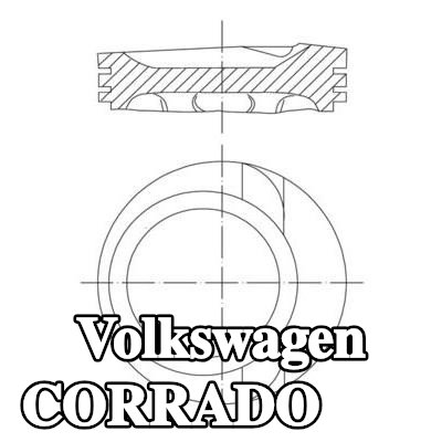 MAHLE مكبس بدون قناة تبريد — 1992 Volkswagen Corrado