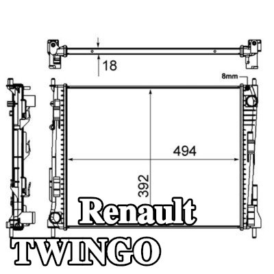 MAHLE مبرد المحرك — 2012 Renault Twingo