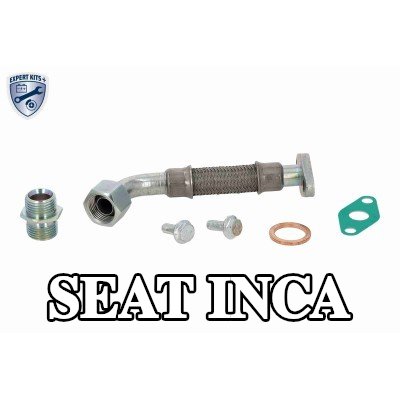 VAICO أنبوب الزيت, الشاحن مع مجموعة التثبيت — SEAT Inca