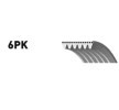 GATES Serpantin kayışı Micro-V, RoadMax™ Value Line, 1195mm, Number of ribs: 6 — 2011 Mitsubishi Eclipse (2)