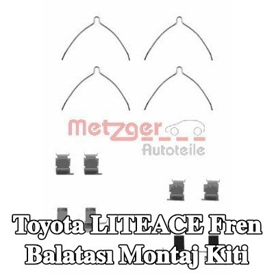 METZGER Fren balatası montaj kiti — Toyota Liteace