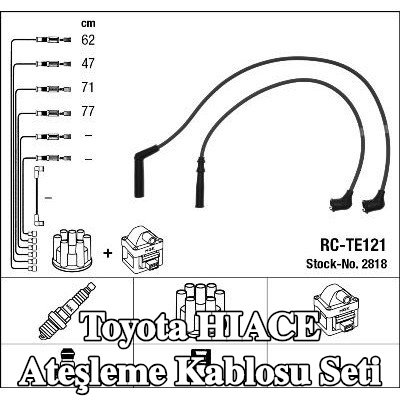NGK Ateşleme kablosu seti — 1997 Toyota Hiace