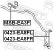 FEBEST Ön aks stabilizatör çubuğu burcu, 17mm — 2002 Mitsubishi Eclipse (2)
