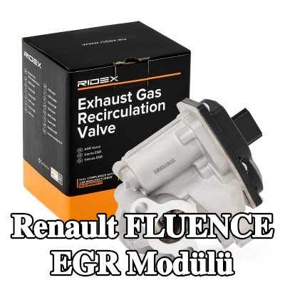 RIDEX EGR soğutucusundan sonra EGR Modülü, sabitleme/montaj malzemesi ile, Düşük Basınç Tarafı — Renault Fluence