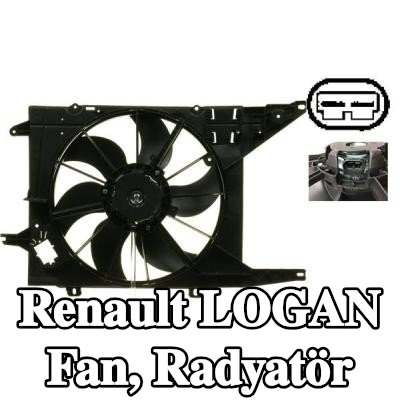 MAHLE Fan, radyatör 380mm, radyatör fan kapağı — 2004 Renault Logan