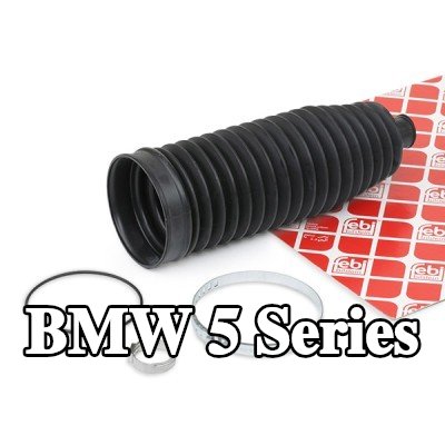 FEBI BILSTEIN طقم غطاء حامل التوجيه المحور الأمامي الأيسر, مع مشابك — 2004 BMW 5 Series